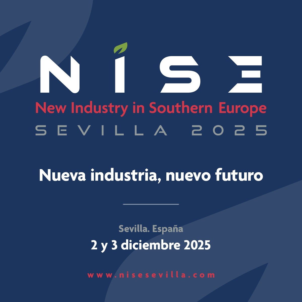 Nos sumamos como Socios Estratégicos a NISE Sevilla 2025 | New Industry in Southern Europe, un evento que convertirá Andalucía en el epicentro de la transformación industrial europea los días 2 y 3 de diciembre.
Más información nisesevilla.com

#NISESevilla25 #Automoción