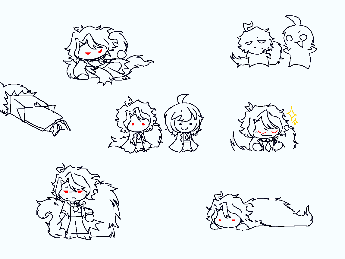 VoidUnknown11's tweet image. drawing hair was fun even tho it look like it can kill your hand trying to figure it out