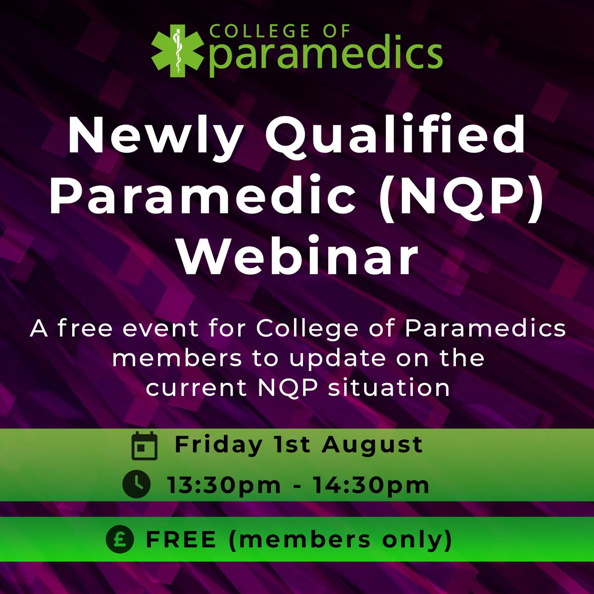 ParamedicsUK's tweet image. 🚨 We will be hosting a free event for our members to discuss the current NQP situation.
📅 This event will be taking place on Friday 1st August (13:30-14:30) on Zoom.
To register, click here ➡️ bit.ly/4m6UQzI