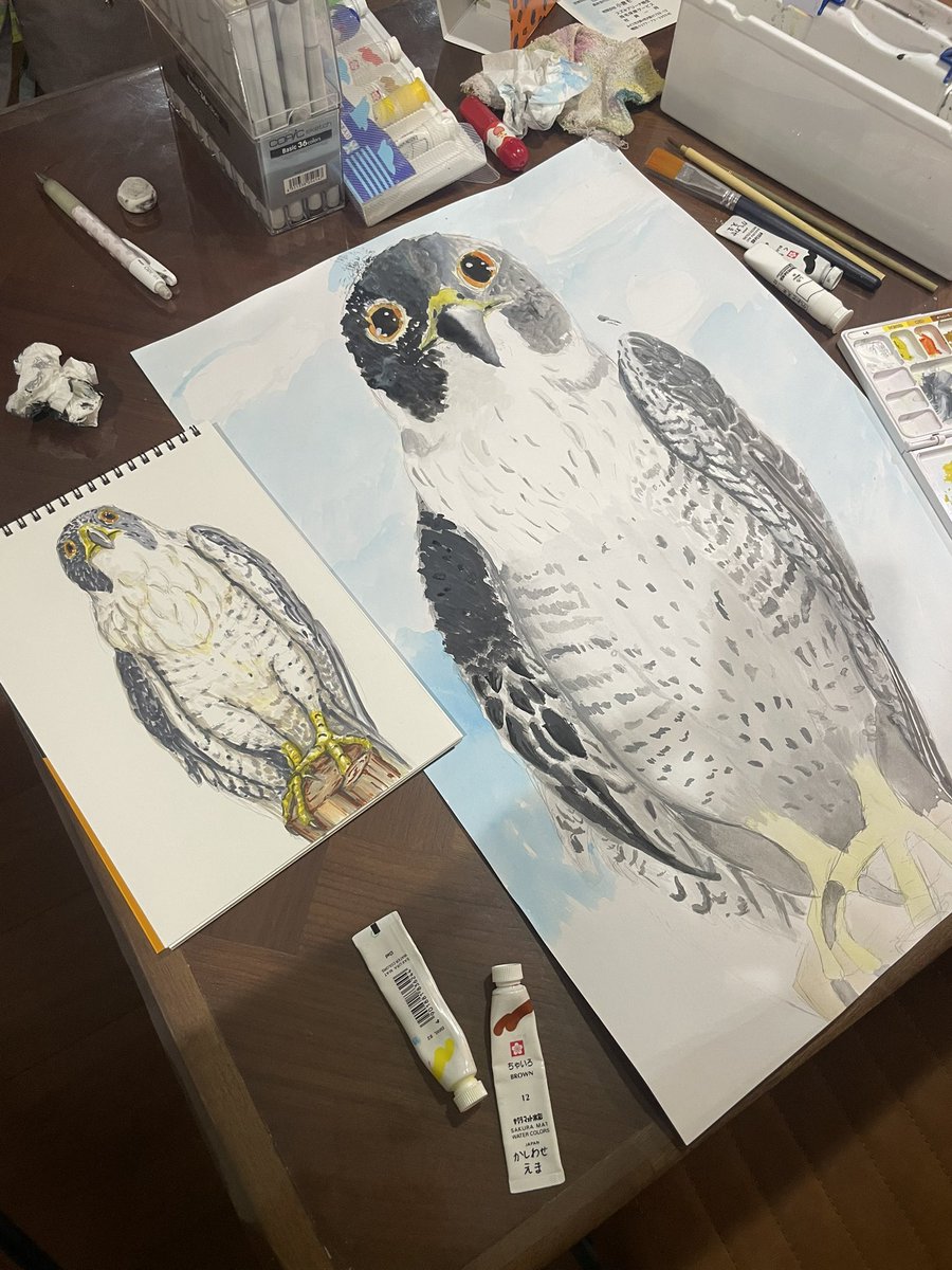 PoyonRider's tweet image. 夏休みの宿題_(:3」∠)_

パパが手を出すとバレるので隣で描きながら教えるスタンス😃