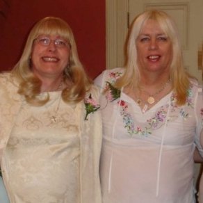 TwisterFilm's tweet image. Who could have imagined when these two transbians married one would end up stabbing the other 50 times with a samurai sword? Just shows how difficult it is to guess what lurks behind the facade of utter normality.
