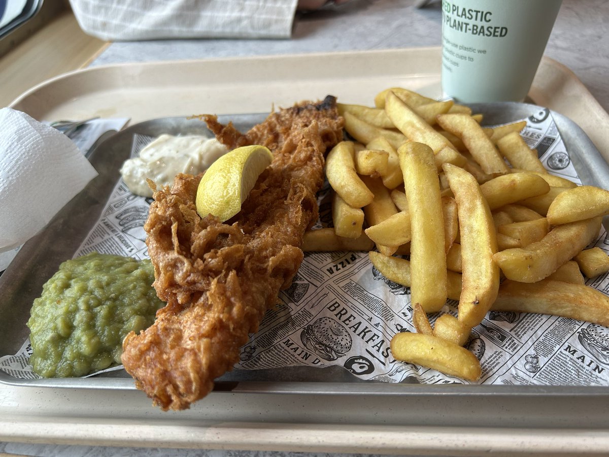 LiamMcIlvanney's tweet image. Haddock and chips on the Belfast ferry. Not quite CalMac standard… #FerryFoodie