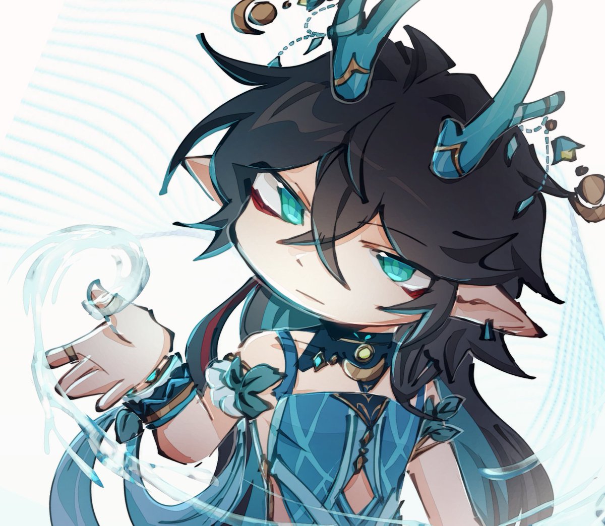DihHang's tweet image. I saw someone said that Dan Heng would look good on Lauma's outfit...
#DanHeng #δΈΉζ