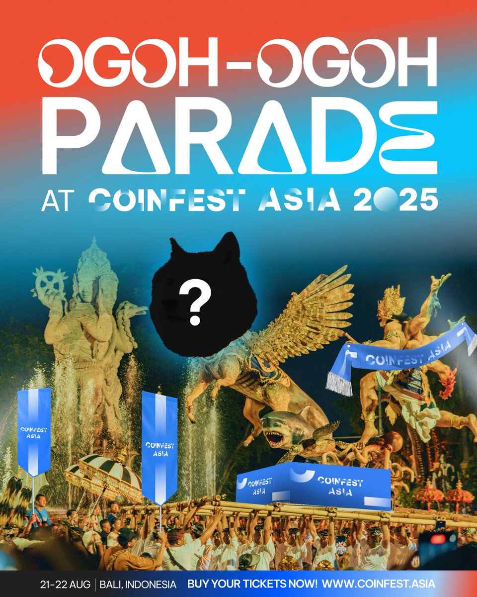 PARADE OGOH OGOH 👹

Can you guess the iconic crypto? Find out only at Coinfest Asia.

📍Nuanu City, Bali
🗓 21-22 August

Get your tickets NOW at coinfest.asia ☀️