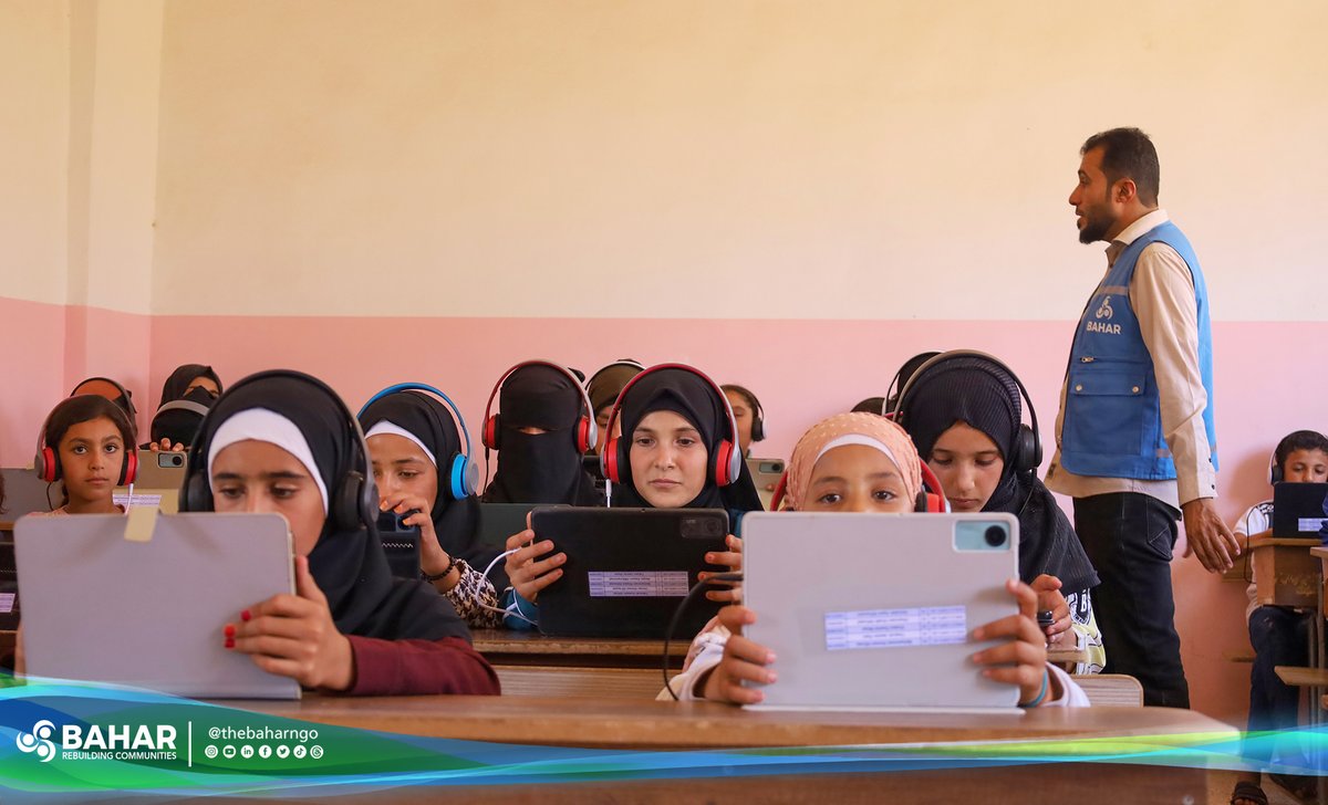 thebaharngo's tweet image. In rural Deir Ezzor, Bahar Organization launched the Non-Formal Education Project, combining #accelerated_learning with #technology, plus #psychosocial support, #child_protection, and rehabilitation of 4 schools in #AlShaafa.
#Bahar #Syria #EducationForAll #ChildSafety