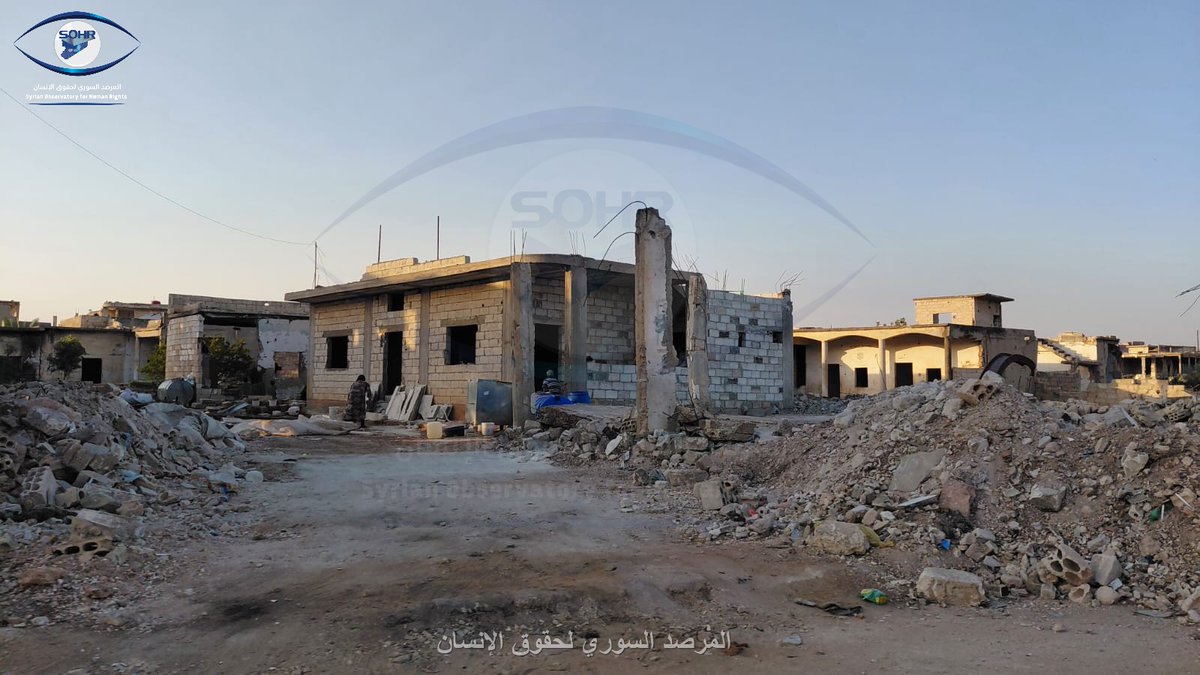 syriahr's tweet image. عدسة #المرصد_السوري: الدمار في بلدة #كفرنبودة بريف #حماة الشمالي