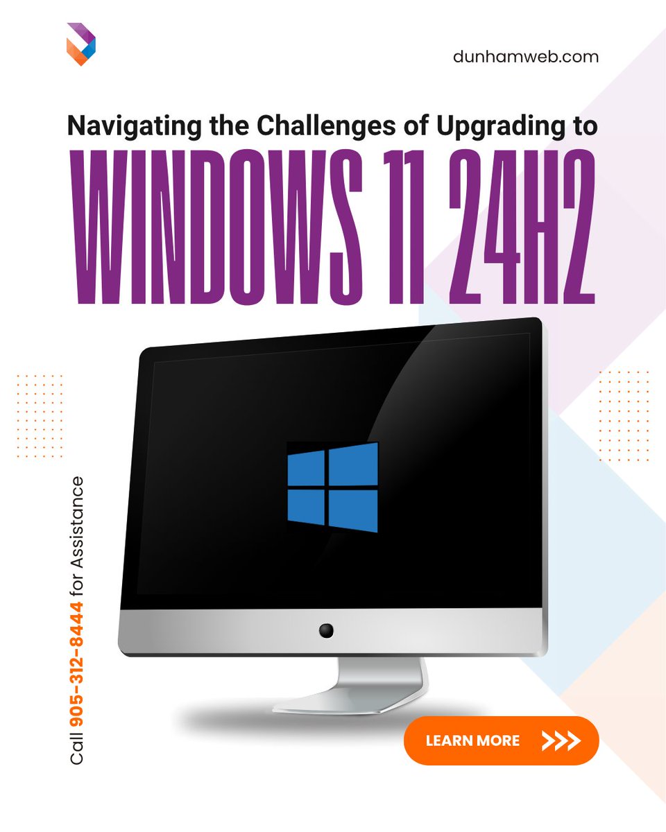 TheDunhamGroup's tweet image. Upgrading to Windows 11 24H2 may not be effortless for everyone, if you run into any issues, visit: dunhamconnect.com 
We offer Web &amp;amp; mobile app design/development, IT support, cloud solutions, cybersecurity and more.
#Hamiltontechsupport #techsupporthamilton #windowsupdate