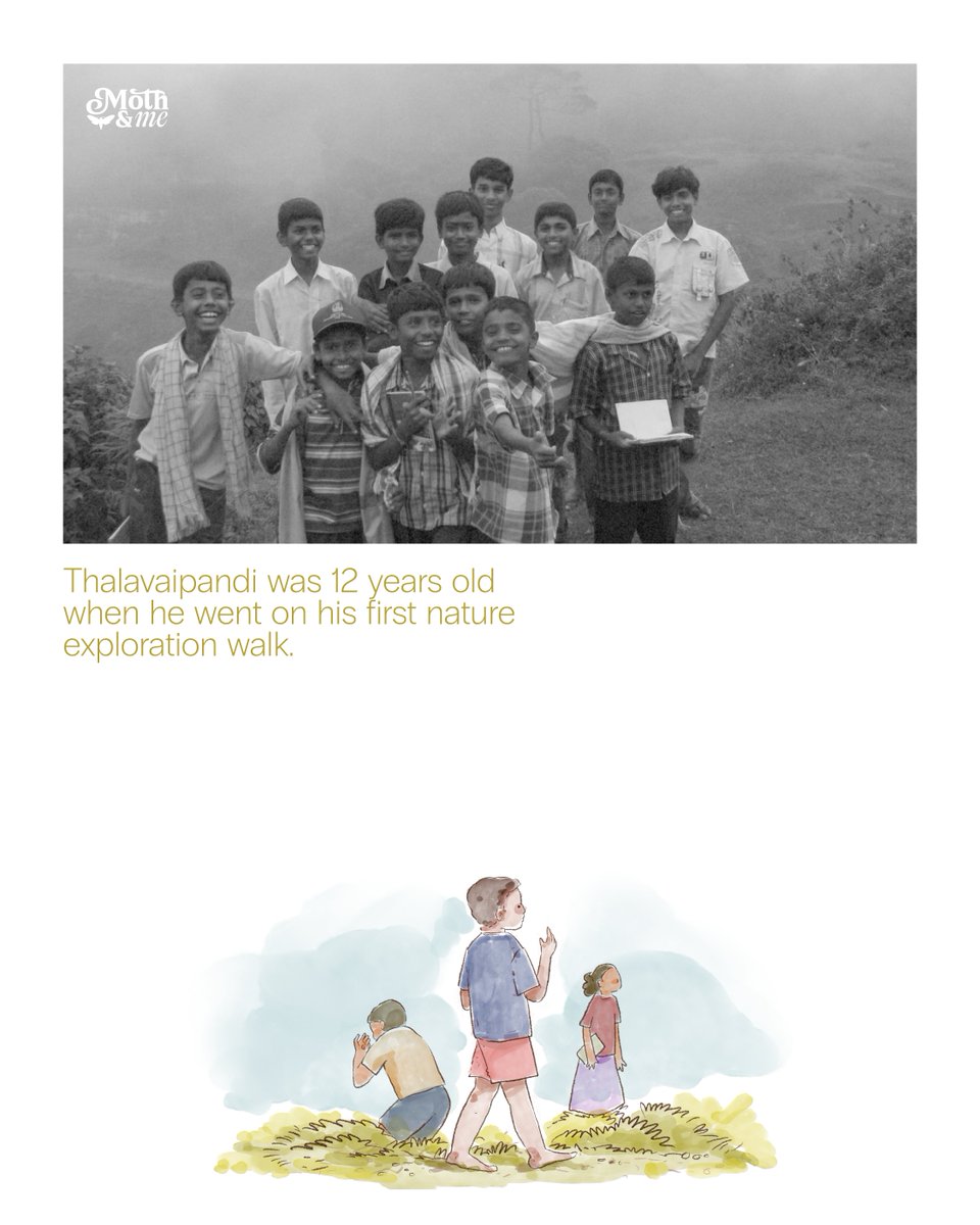 atree_org's tweet image. This National Moth Week, we bring you the story of  Thalavaipandi S., whose encounters with nature as a schoolboy became the very foundation of his life. 

Over the next few days, join us as we share snapshots from his journey into the fascinating world of moths. Stay tuned!