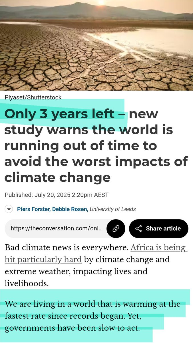 AllBiteNoBark88's tweet image. Make the most of Life,
We've only got 3 years left according to the MSM
Problem is I'm old enough to remember them saying this in the 90's
So why are the General Public not protected from such blatant lies & propaganda?
Only 3 years left – new study warns the world is running…