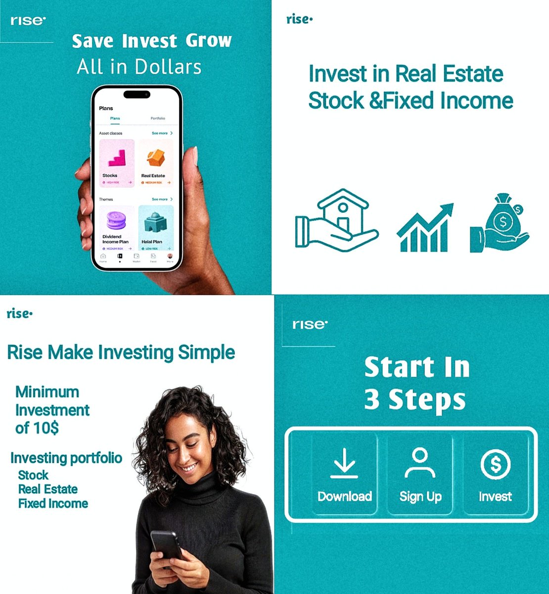 B_DesignsHub's tweet image. Design meets purpose
 I created this visual for @Risevest to simplify the message of smart investing clear steps, clean design, and value-driven #VisualDesign #FinanceDesign #RiseVest #InvestSmart #GraphicDesign
Save,Invest,Grow