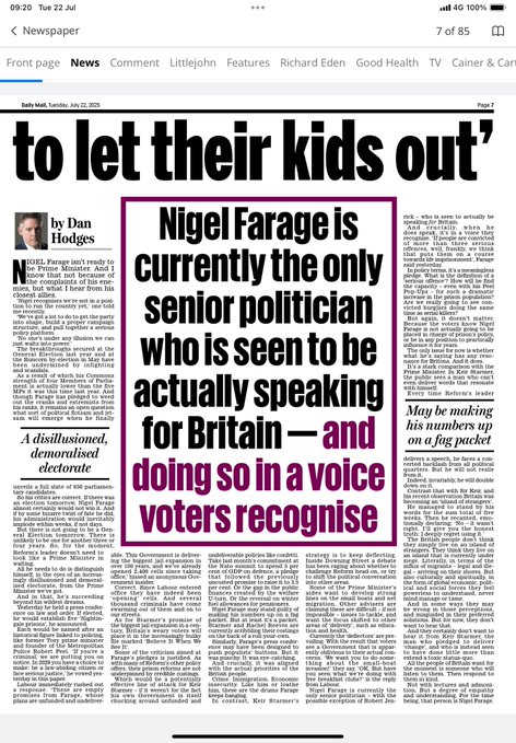 AttleeSarah80's tweet image. Oh, brilliant!
Farage has graced us with another groundbreaking insight, presumably scribbled between sips of warm lager & wistful glances at the Dover cliffs.
The paper’s headline might as well scream: Man Who Brexited Britain Now Shocked Britain Got Brexited!
#BBCbreakfast