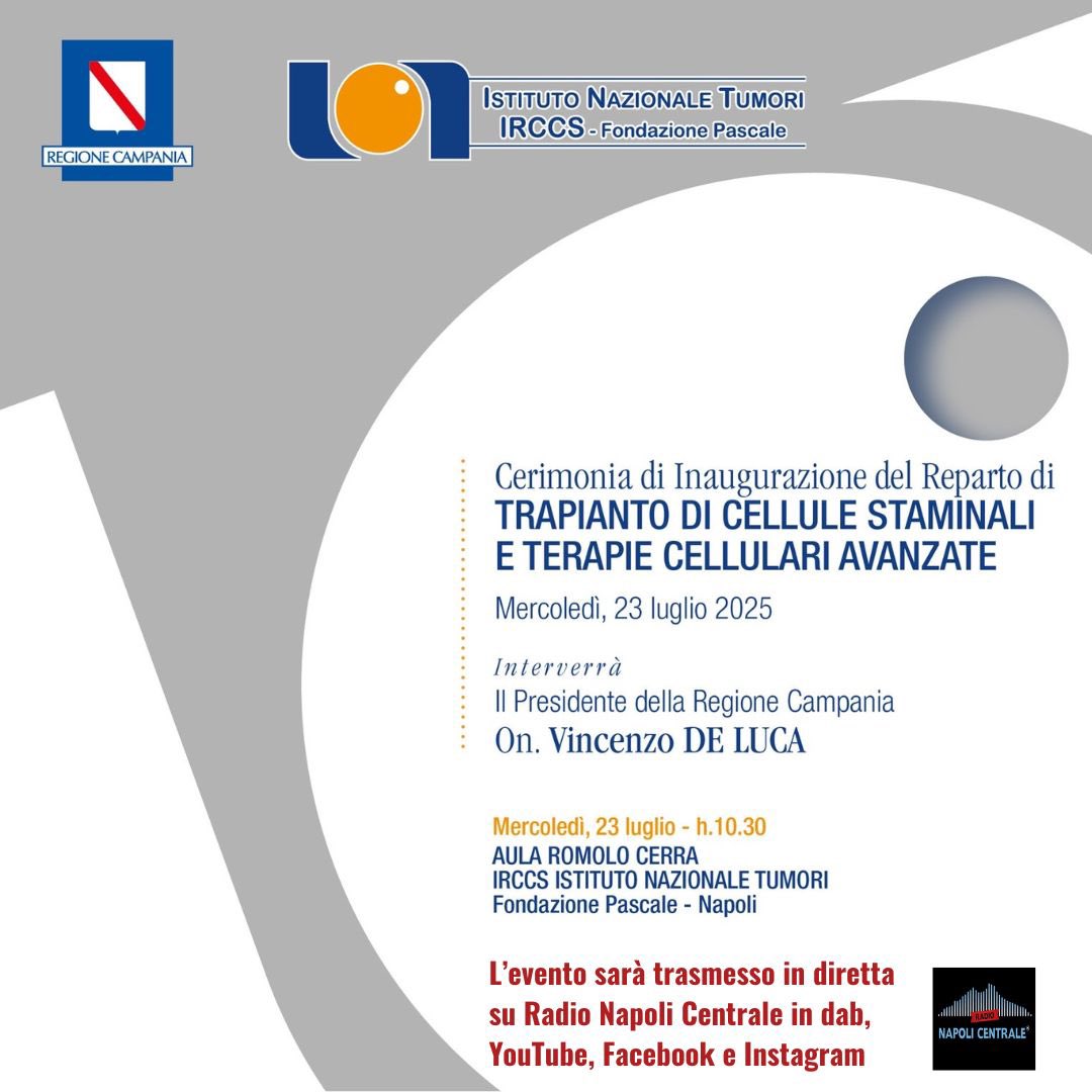 Mercoledì 23/7 In diretta su <a href="/radionapoli_/">Radio Napoli Centrale</a>