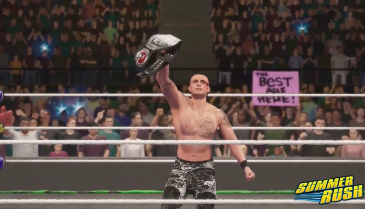 RileyRow_2KCAW's tweet photo. Three matches it took me three matches to hold this US Title now I am the youngest TWF Champion in history and with this title around my waist no will can stop me 

#efed #TWF #2kefed #WWE2K25 #WWE https://t.co/vrYaNtkXVd