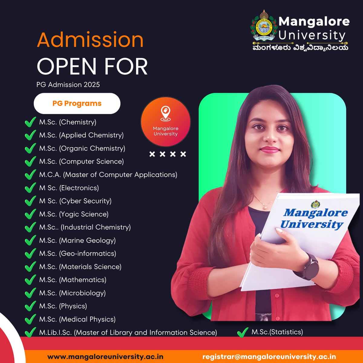 Mangalore University (@mangaloreuniv) on Twitter photo Mangalore University
PG Admission Open Now
Contact Mangalore University for more information.
mangaloreuniversity.ac.in
<a href="/MURegistrar/">RegistrarMU</a> <a href="/ViceChancellorM/">MU Vice Chancellor</a> Mangalore University
PG Admission Open Now
Contact Mangalore University for more information.
mangaloreuniversity.ac.in
<a href="/MURegistrar/">RegistrarMU</a> <a href="/ViceChancellorM/">MU Vice Chancellor</a>