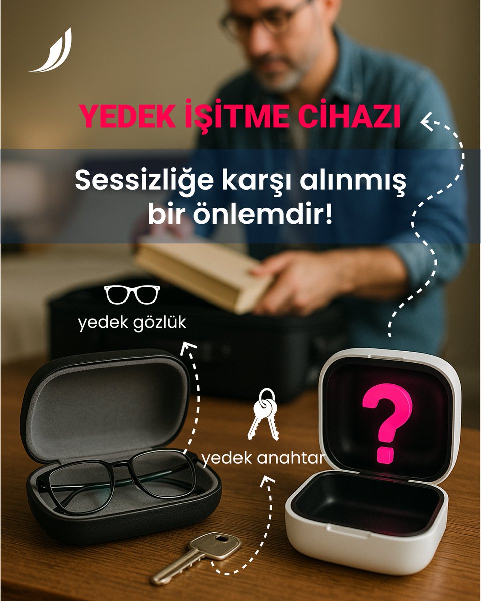 🕶️ Yedek gözlük ✔️
🔑 Yedek anahtar ✔️
👂 Peki ya yedek işitme cihazı?
Gözlüğünüz kırılırsa yedeği var. Anahtar kaybolursa yedek var.
Ama işitme cihazınız aniden çalışmazsa?
📦 Sessizliğe karşı alınacak en akıllı önlem: yedek cihaz bulundurmak. #mayişitme