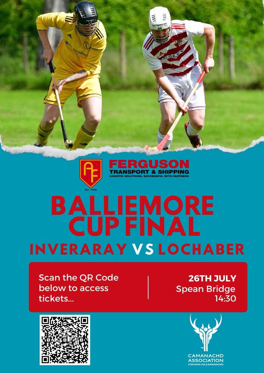 camanachd's tweet image. Ferguson Transport & Shipping Balliemore Cup Final Stat Pack & Preview
shinty.com/2025-ferguson-…
Inveraray vs Lochaber
Purchase your tickets online to beat the queues, free £2 programme included with every online purchase: skiddle.com/e/41158472