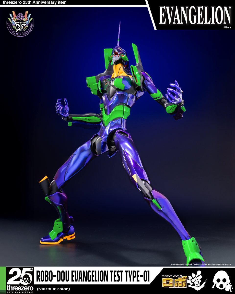 threezeroHK's tweet image. 【Announcing the ROBO-DOU Evangelion Test Type-01 (Metallic color)!】
To celebrate the 30th anniversary of the Neon Genesis Evangelion series and the 25th anniversary of threezero, threezero proudly presents the ROBO-DOU Evangelion Test Type-01 (Metallic color) to commemorate…