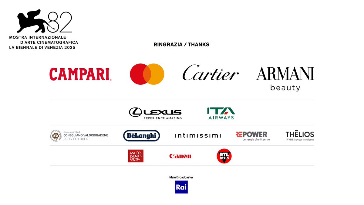 la_Biennale's tweet image. La #BiennaleCinema2025 #Venezia82 ringrazia / thanks: