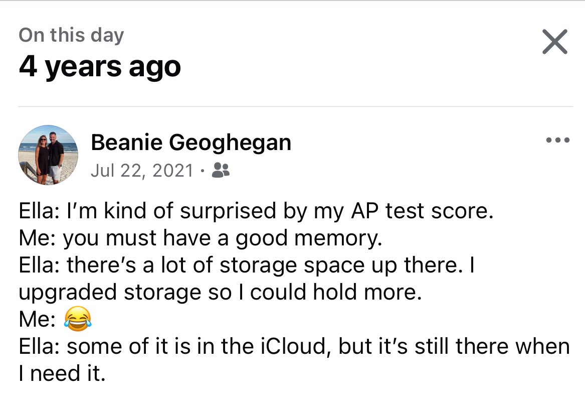 Beanie0597's tweet image. My daughter and I knew nothing about “Working Memory” or “Long Term Memory” when this conversation took place, but now that I know, it makes sense. There’s research to support it, but it truly is just common sense.