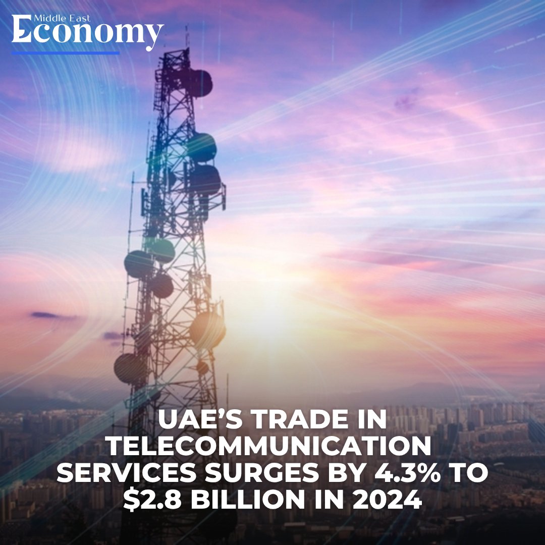 Economy_ME's tweet image. The trade in telecommunication services within the UAE saw a notable increase of 4.3% in 2024, amounting to AED10.2 billion ($2.8 billion), up from AED9.8 billion in 2023, as per data published by the Federal Competitiveness and Statistics Centre.
Read more:…