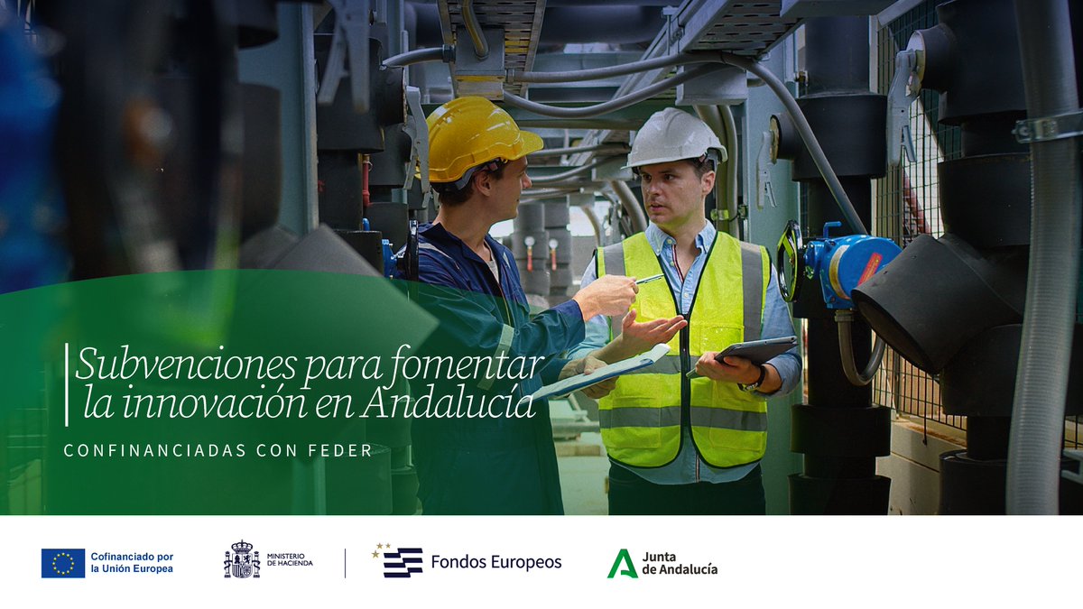 UE_ANDALUCIA's tweet image. Ya se pueden solicitar las ayudas de @UniversidadAnd, cofinanciadas con #FEDER, dirigidas a:
🏫Empresas
💡Clústeres de innovación
⚙️Centros tecnológicos
Objetivo: fomentar actuaciones de innovación y desarrollo tecnológico
🗓️Hasta el 15/9
🔗Accede aquí: juntadeandalucia.es/servicios/sede…