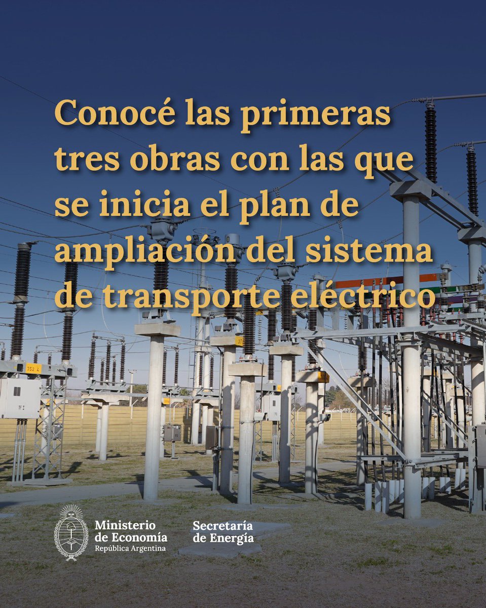 Energia_Ar's tweet image. Estas son las primeras tres obras para ampliar el transporte eléctrico y aliviar las limitaciones en el sistema, con inversión 100% privada.
➡️AMBA I
➡️Línea Río Diamante – Charlone – O’Higgins
➡️Línea Puerto Madryn – Choele Choel – Bahía Blanca
argentina.gob.ar/noticias/el-go…