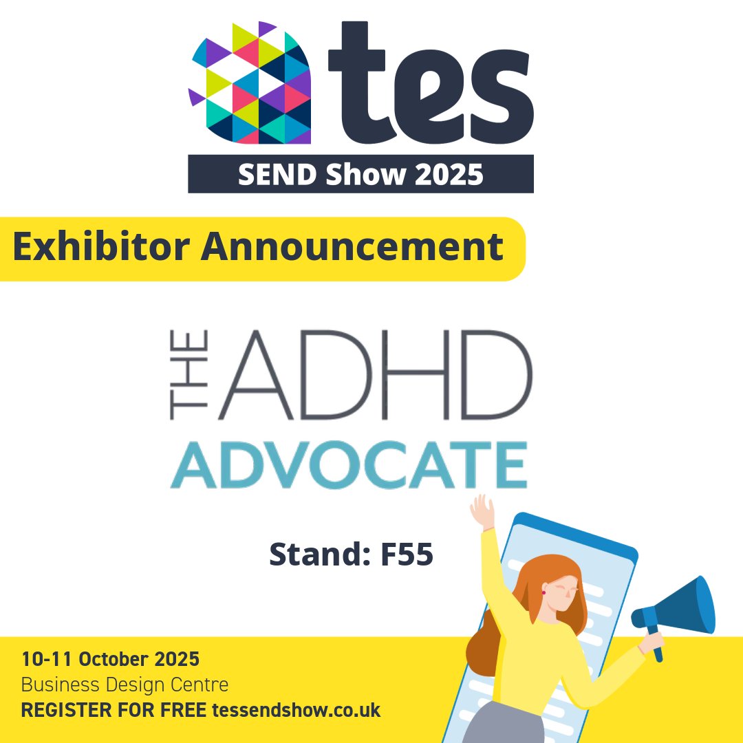 SENDShowUK's tweet image. We&apos;re excited to welcome @theadhdadvocate to #TesSENDShow2025! 🥳

🔗Find out more here 👉theadhdadvocate.com
🎟️Register for free here 👉ow.ly/of5G50VVwPp