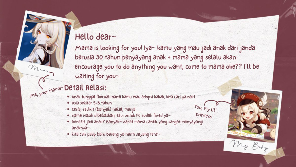 2DimensiMenfess's tweet image. !2dfess Halo~ saya baru dilahirkan oleh penulis. Sedang mencari kawan-kawan baru juga relasi untuk diajak minum teh dan mengobrol bersama. Silahkan tinggalkan bait/kata kunci atau repost untuk berinteraksi di lain waktu. 

W-OC, 30.