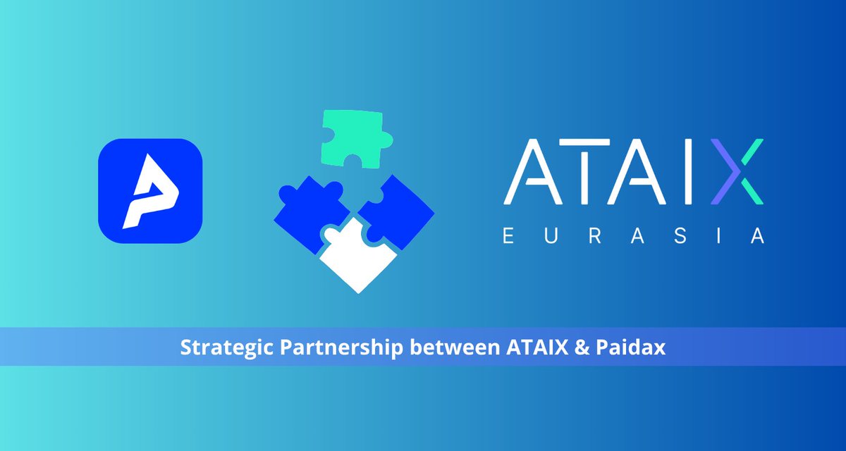 🚀 ATAIX Eurasia 🤝 Paidax
We’ve partnered to grow Kazakhstan’s digital asset market and boost financial &amp; #crypto literacy.
#Paidax – a licensed social investing platform under #AIFC – makes #investing in #stocks, #ETFs &amp; crypto simple and accessible.