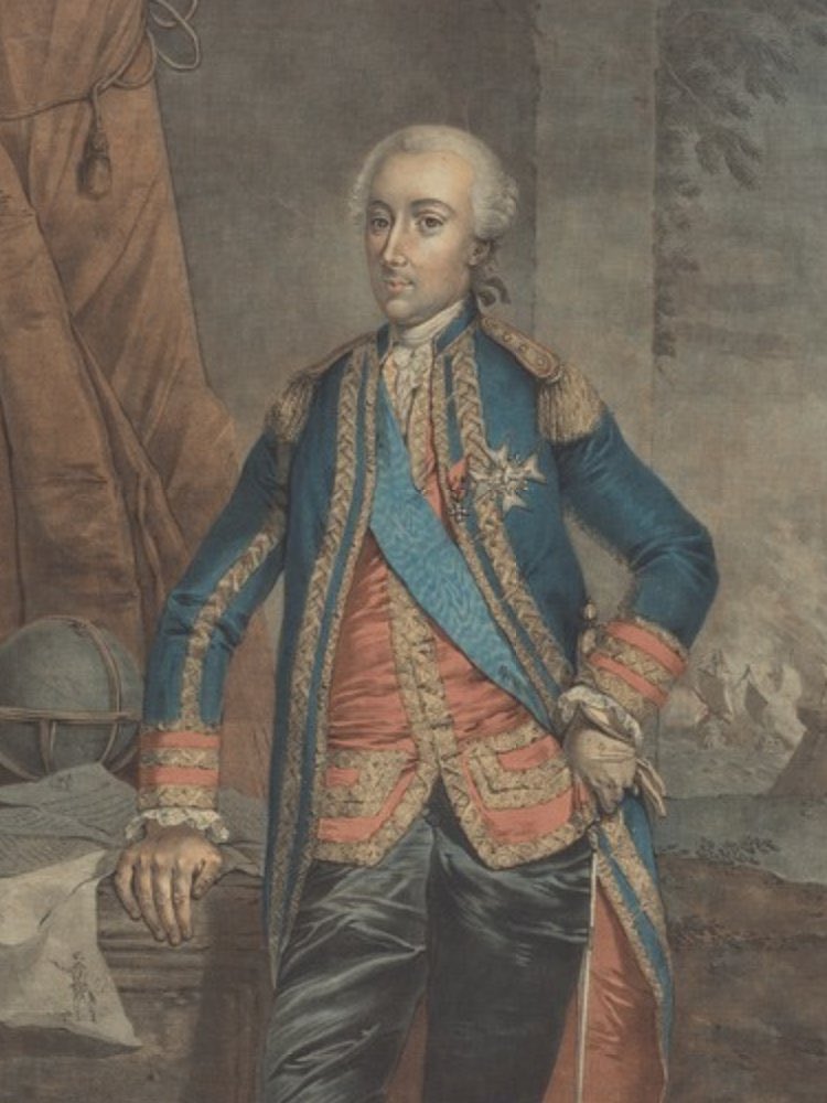 OTDRhodeIsland's tweet image. #OTD July 22, 1778, in the prelude to the Battle of Rhode Island, Comte d'Estaing (pictured), the Admiral of the French Navy, ordered his fleet to begin their sail from New York to British-occupied Newport in Narragansett Bay to assist the Americans in retaking Aquidneck Island.