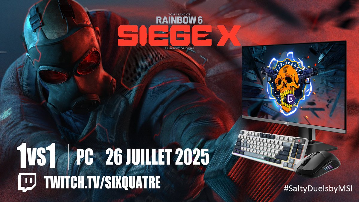 Sixquatre (@sixquatre) on Twitter photo Ranked = 💩 ?
🔥Je m'associe avec <a href="/msifrance/">MSI France</a> pour vous proposer des #SaltyDuels de FOU ..sur les 6 prochains mois ! 🥰
JUILLET
🎯 1v1, PC
📅 Samedi 26 Juillet
⌚ 14h00
🥇 ECRAN MPG 271 QRX QD OLED (€899.99)
🥈 VERSA 300 ELITE W + FORGE GK600 TKL W
🥉 VERSA 300 ELITE W Ranked = 💩 ?
🔥Je m'associe avec <a href="/msifrance/">MSI France</a> pour vous proposer des #SaltyDuels de FOU ..sur les 6 prochains mois ! 🥰
JUILLET
🎯 1v1, PC
📅 Samedi 26 Juillet
⌚ 14h00
🥇 ECRAN MPG 271 QRX QD OLED (€899.99)
🥈 VERSA 300 ELITE W + FORGE GK600 TKL W
🥉 VERSA 300 ELITE W