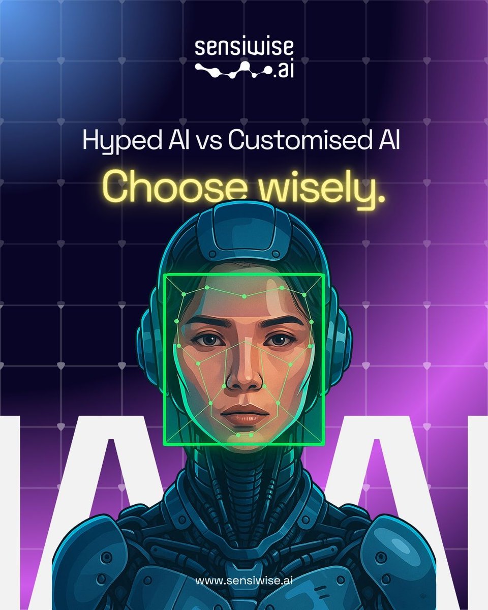 SensiwiseAI's tweet image. The AI your business needs is functional.
@SensiwiseAI , we build real-world systems that automate, optimise &amp;amp; adapt — without the hype.
Smart, scalable, explainable, and built for your business.
🔗 sensiwise.ai
#AI4Everyone #SensiwiseAI