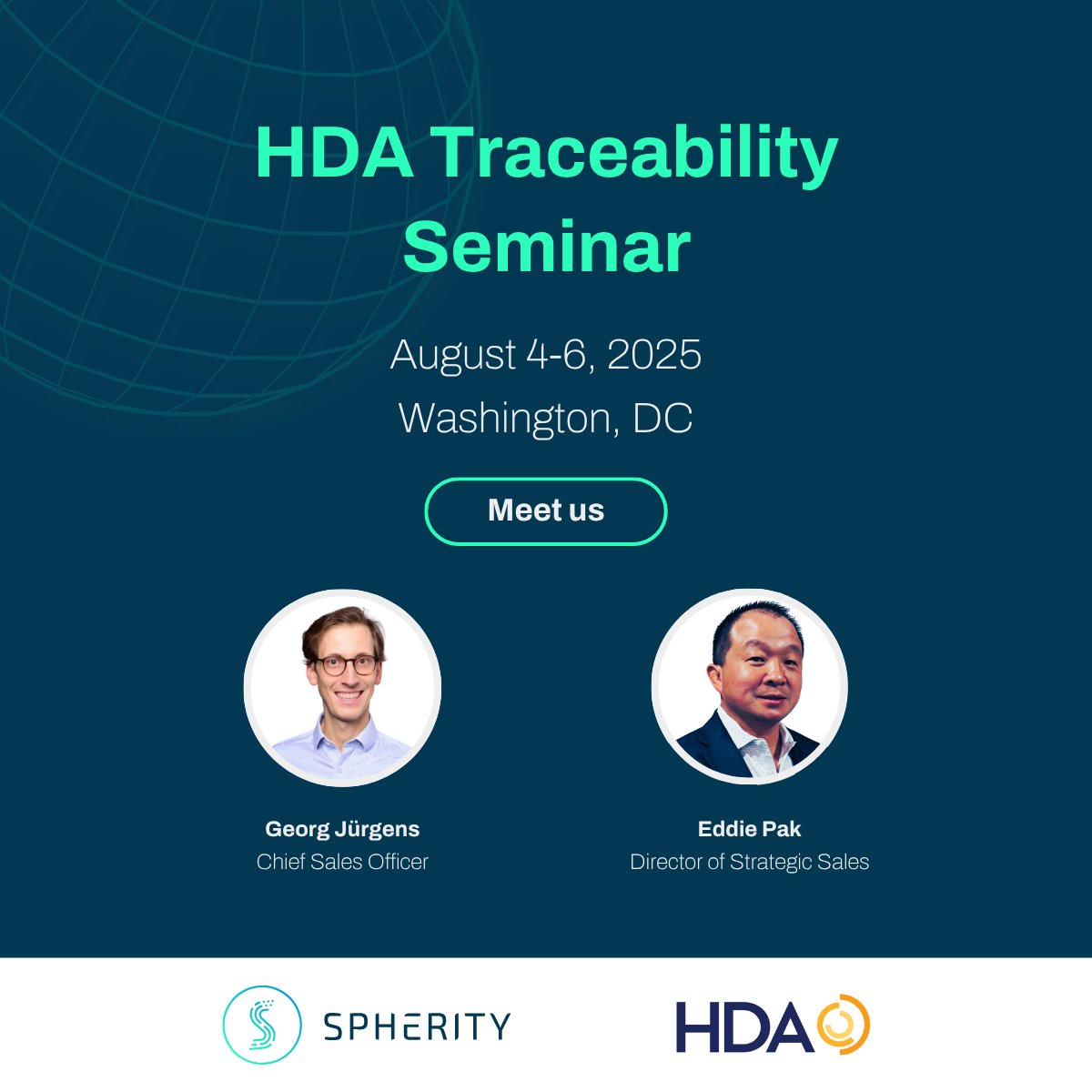 Spherity (@spherity) on Twitter photo The future of #pharma traceability is here. 💊📦 Join Eddie Pak & Georg Jürgens from #Spherity at the 2025 <a href="/HDAconnect/">HDA - Healthcare Distribution Alliance</a> Traceability Seminar (Aug 4–6, DC) to explore how digital identity is powering DSCSA compliance.
Register: shorturl.at/ieog4
#DSCSA #DigitalIdentity The future of #pharma traceability is here. 💊📦 Join Eddie Pak & Georg Jürgens from #Spherity at the 2025 <a href="/HDAconnect/">HDA - Healthcare Distribution Alliance</a> Traceability Seminar (Aug 4–6, DC) to explore how digital identity is powering DSCSA compliance.
Register: shorturl.at/ieog4
#DSCSA #DigitalIdentity