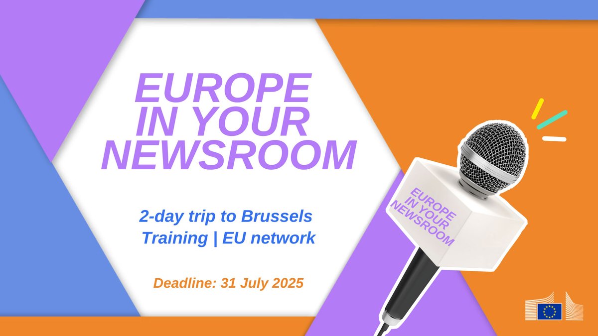 #EUinMyRegion Media Trip programme 2025- Per creatori di contenuti e giornalisti. Scad. candidature: 31 luglio!

📌 Si tratta di un programma di studio della <a href="/EU_Commission/">European Commission</a>  per far acquisire una migliore comprensione delle politiche dell'UE.

Info 👇ec.europa.eu/regional_polic…