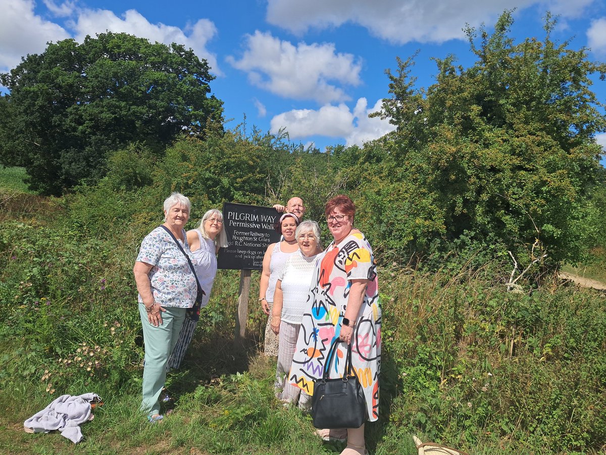 Tiffany29430440's tweet image. Happy Band of Pilgrims having a lovely walk back from the slipper chapel #southwalespilgrimage @ShrineOLW