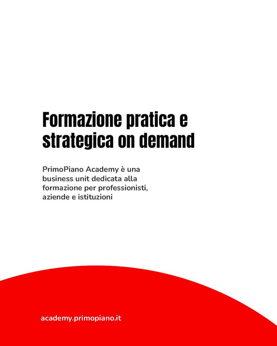Formazione pratica, strategica, subito utile.
Conoscenze che fanno la differenza, ovunque tu sia: academy.primopiano.it
#formazione #upskill