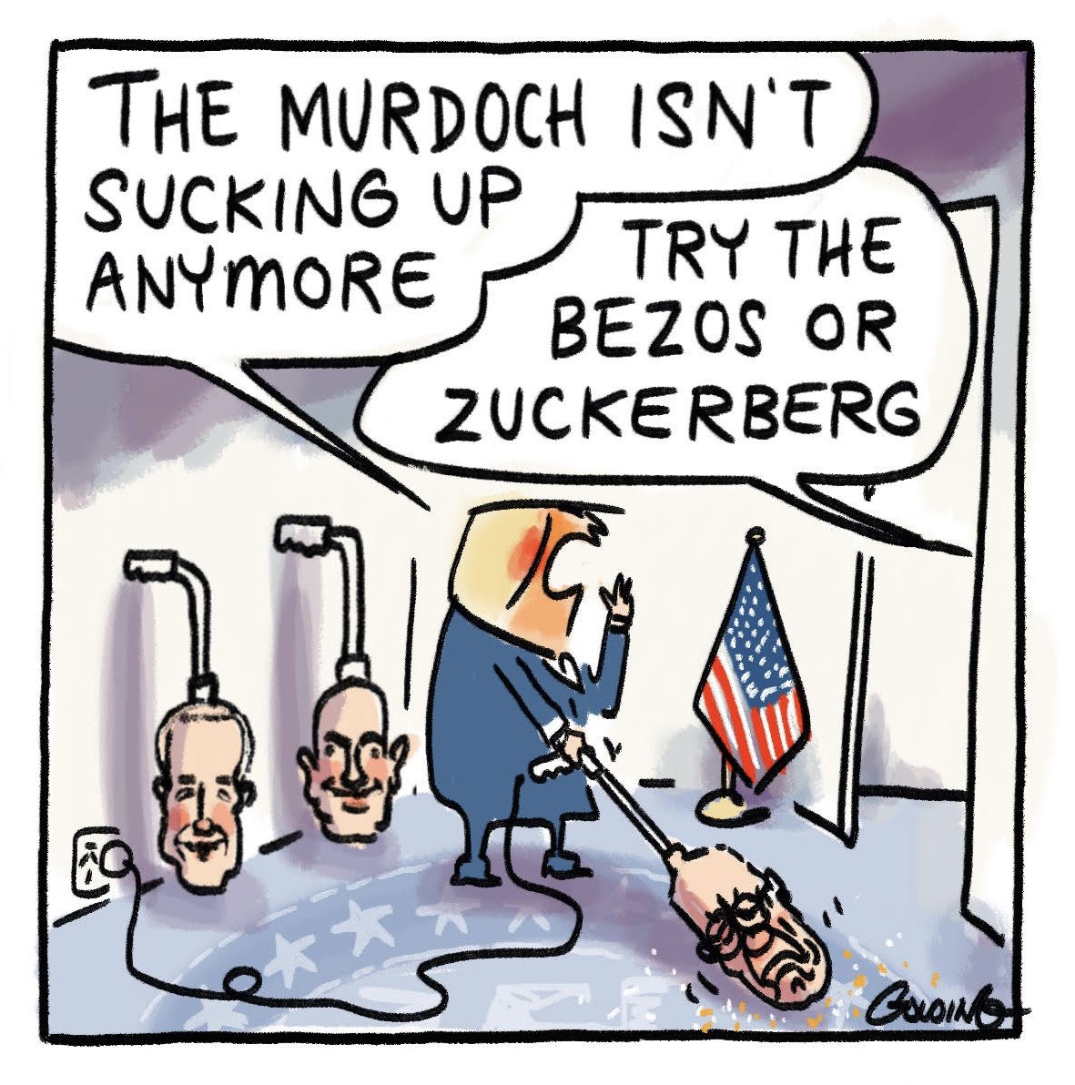 How bad is the Trump presidency when reasonable people now see Rupert Murdoch as the good guy?
Peter McGill, Lancefield
<a href="/theage/">The Age</a> letters