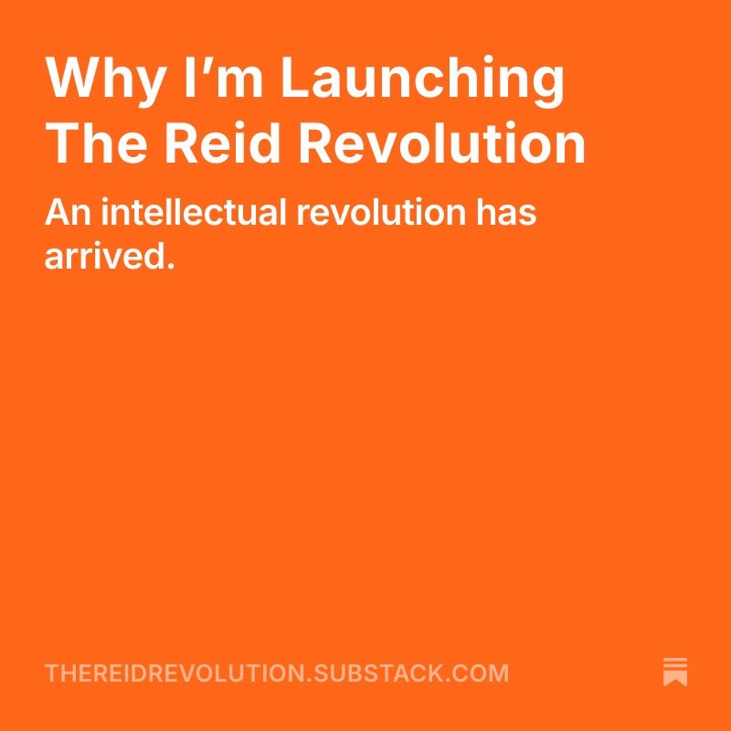 JohnReid4VA's tweet image. “The Reid Revolution is live! Join me on my brand new Substack where I remove the media bias and filter and engage directly with Virginians.”
open.substack.com/pub/thereidrev…