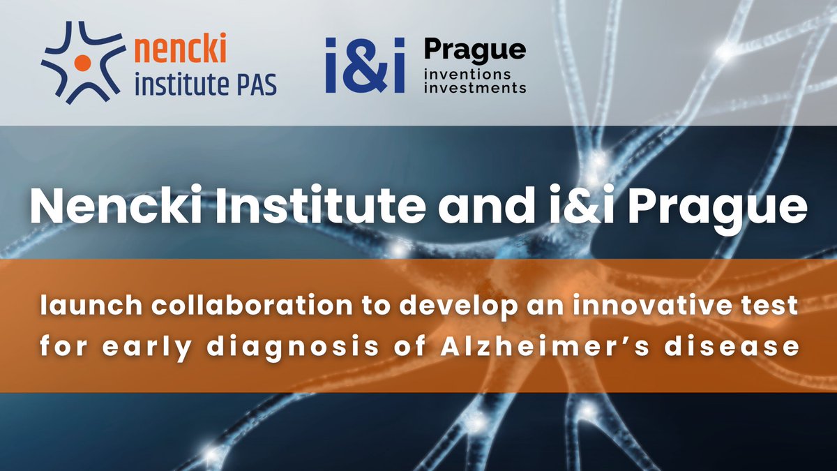 NenckiInstitute's tweet image. 📢 𝐍𝐞𝐧𝐜𝐤𝐢 𝐈𝐧𝐬𝐭𝐢𝐭𝐮𝐭𝐞 𝐚𝐧𝐝 𝐢&𝐢 𝐏𝐫𝐚𝐠𝐮𝐞 𝐥𝐚𝐮𝐧𝐜𝐡 𝐜𝐨𝐥𝐥𝐚𝐛𝐨𝐫𝐚𝐭𝐢𝐨𝐧 𝐭𝐨 𝐝𝐞𝐯𝐞𝐥𝐨𝐩 𝐚𝐧 𝐢𝐧𝐧𝐨𝐯𝐚𝐭𝐢𝐯𝐞 𝐭𝐞𝐬𝐭 𝐟𝐨𝐫 𝐞𝐚𝐫𝐥𝐲 𝐝𝐢𝐚𝐠𝐧𝐨𝐬𝐢𝐬 𝐨𝐟 𝐀𝐥𝐳𝐡𝐞𝐢𝐦𝐞𝐫’𝐬 𝐝𝐢𝐬𝐞𝐚𝐬𝐞
🔔 Warsaw/Prague, July 14, 2025 – Nencki…