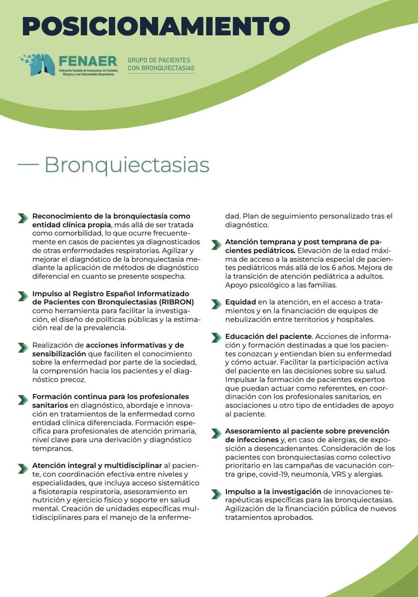 SEICAP's tweet image. 🤝Desde SEICAP, apoyamos y respaldamos las iniciativas para mejorar el diagnóstico y tratamiento de las bronquiectasias.

@fenaer2 propone medidas clave para un manejo adecuado de la enfermedad. 

Descúbrelas aquí👇
seicap.es/documentos-gen…