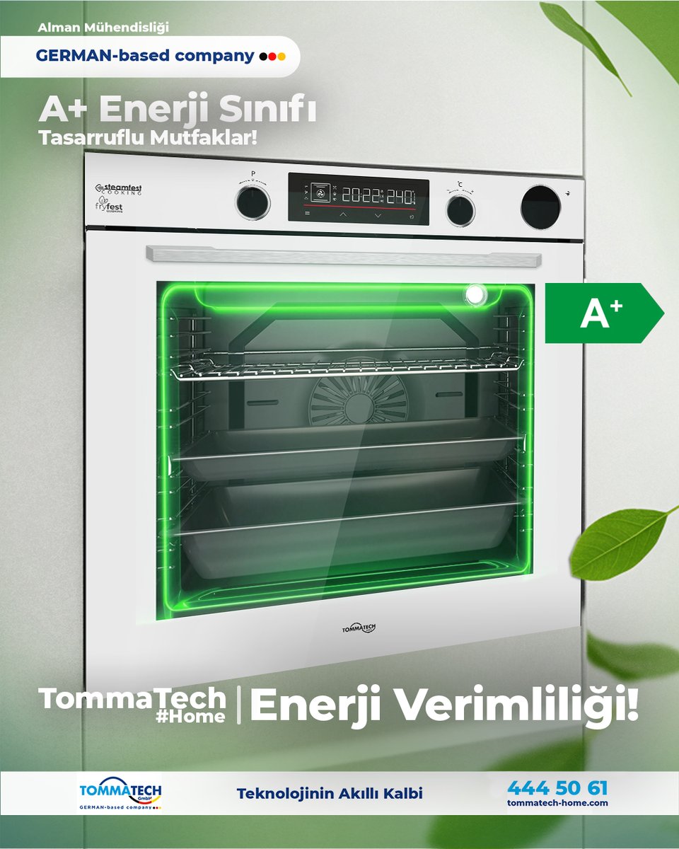 A+ Enerji Sınıfı Tasarruflu Mutfaklar

Hem doğa hem bütçe dostu.

☎️444 50 61 | tommatech-home.com
📨bilgi@tommatech-home.com

#TommaTechHome #tommatechfırın #tommatechankastre #eniyiankastre #ankastre #ankastrefırın #teknoloji #üretim