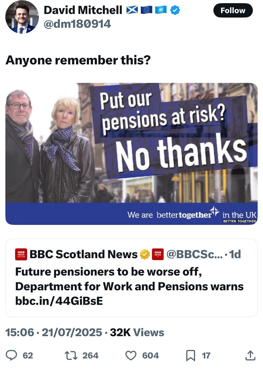 the original Grumpy Git (@gitgrumpygit) on Twitter photo I would like to ask <a href="/dm180914/">David Mitchell 🏴🇪🇺🇺🇳</a> if he has a credible economic argument showing how an independent Scotland could afford its pension bill I would like to ask <a href="/dm180914/">David Mitchell 🏴🇪🇺🇺🇳</a> if he has a credible economic argument showing how an independent Scotland could afford its pension bill