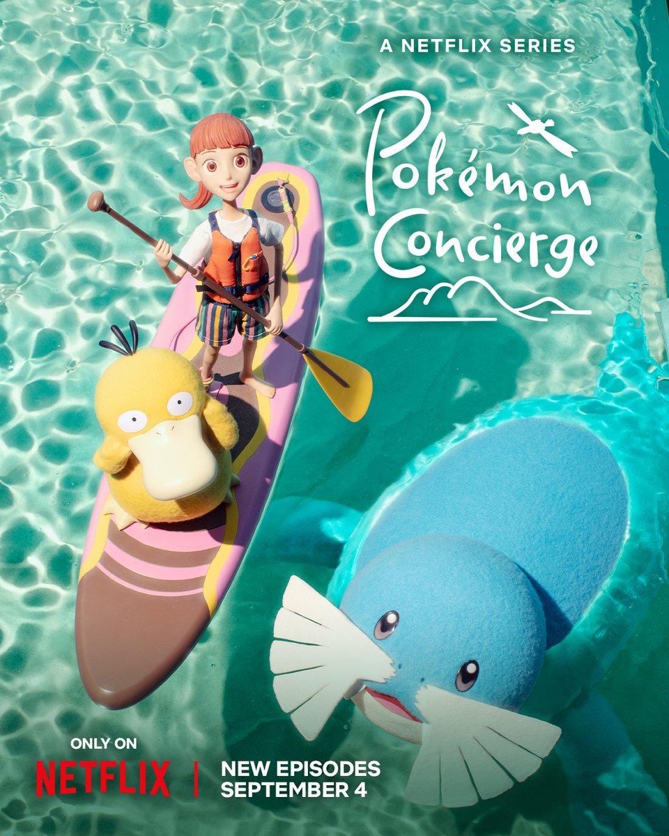 NetflixAnime's tweet image. Who are these new Pokémon guests at the Pokémon Resort?
Reunite with Haru and Psyduck on the warm beaches of the Pokémon Resort, as they work together with their fellow concierges to attend to these new faces!
Pokémon Concierge: Season 1: Part 2 is coming exclusively to Netflix…