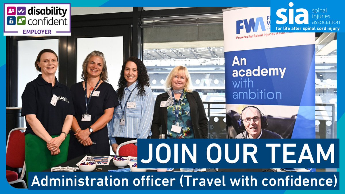 spinalinjuries's tweet image. JOIN OUR TEAM! We're currently recruiting for an administration officer to join the travel with confidence team. You will play a key role in assisting with the delivery of this exciting project, funded by the Motability Foundation. Find out more and APPLY spinal.jobs.people-first.com/jobs/search