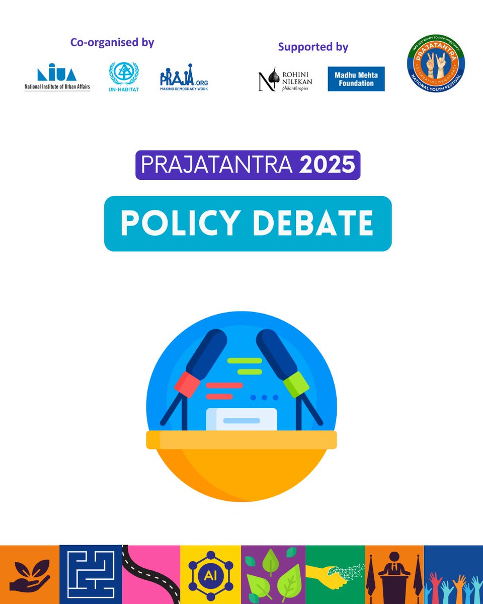 Prajafoundation's tweet image. Draft inclusive, ethical, and innovative policies that harness AI to optimise urban infrastructure, streamline civic services, and improve real-time responsiveness to community needs. Join the debate and shape your city's future!
Click here to register: tinyurl.com/mv5feyfe