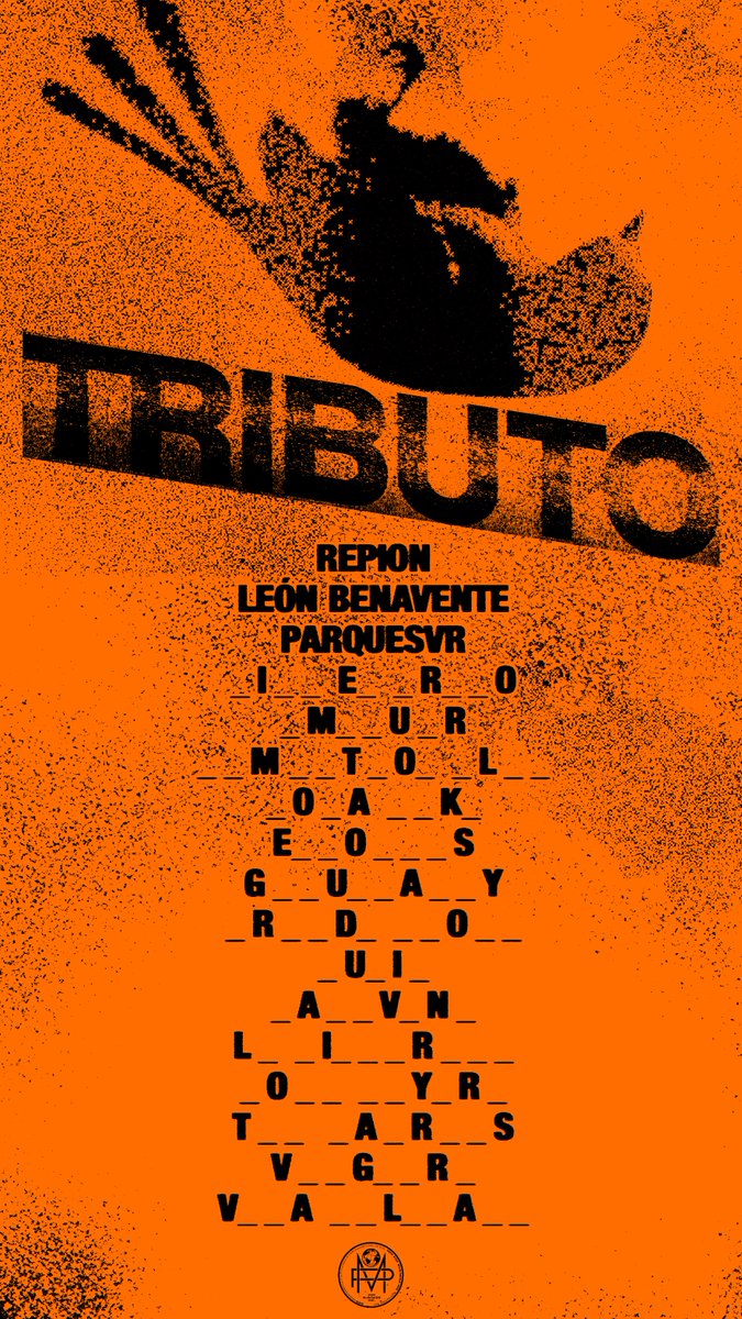 Parquesvr, León Benavente... y REPION también en el tributo a Triángulo de Amor Bizarro (a partir del 23 en streaming). En el cartel es bastante fácil adivinar unos cuantos más