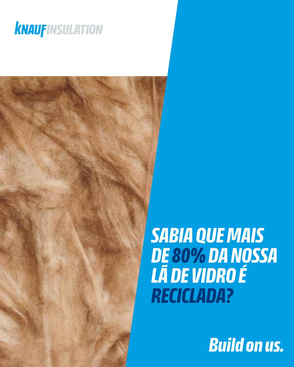 Mais de 80% do vidro que a Knauf Insulation utiliza no fabrico da sua lã mineral, provém de material reciclado! 👏♻️

ℹ️ Visite: knauf.com/pt-PT/knauf-in…

(Divulgação Knauf Insulation, associado do Cluster Habitat Sustentável)