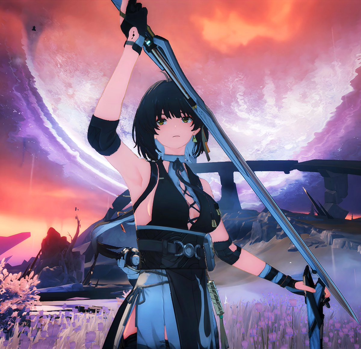 kohaku_con's tweet image. 「いざ決戦へ…⚔️」

#鳴潮 #WutheringWaves #鳴潮写真部
#WuWaMoment #漂泊者 #Rover