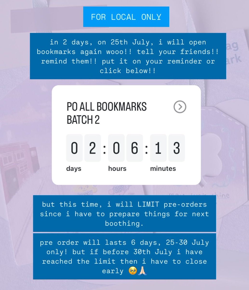 posiufo's tweet image. ❄️ PO BOOKMARKS BATCH 2 ❄️
⛄️ 25th July 12AM WIB, for local only
⛄️ read below for details or come to my instagram and click the reminder~