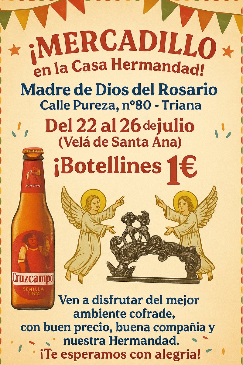 A partir de esta tarde noche os esperamos en nuestra casa de hermandad en la calle Pureza nº80 ¡No faltes!